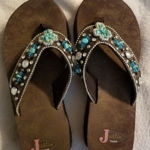 Justin sandals